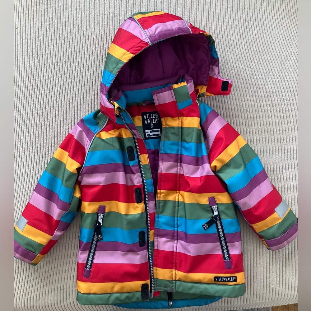 Villervalla Acai stripe winter coat